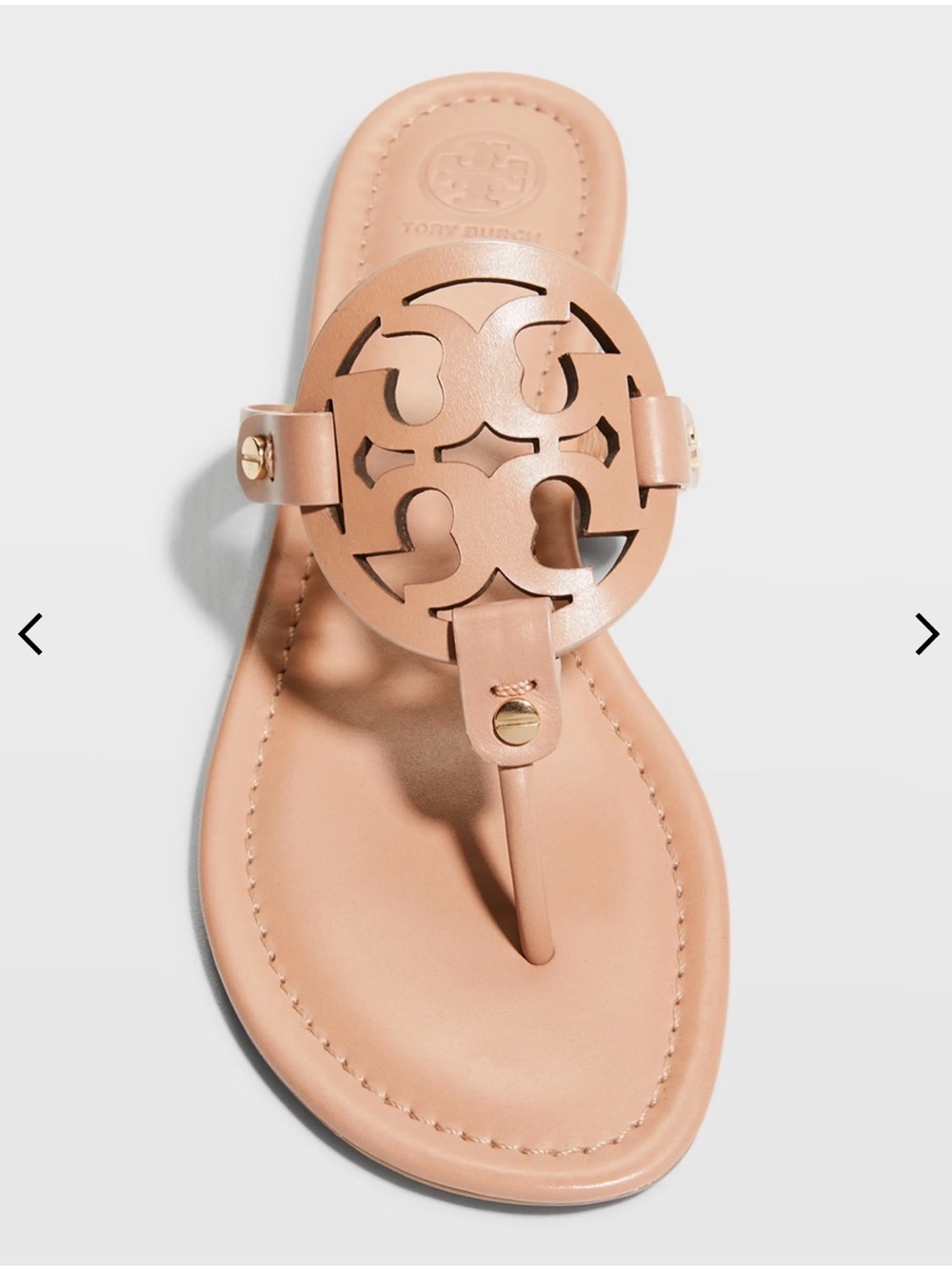 Tory Burch miller Leather Logo Thong Sandal